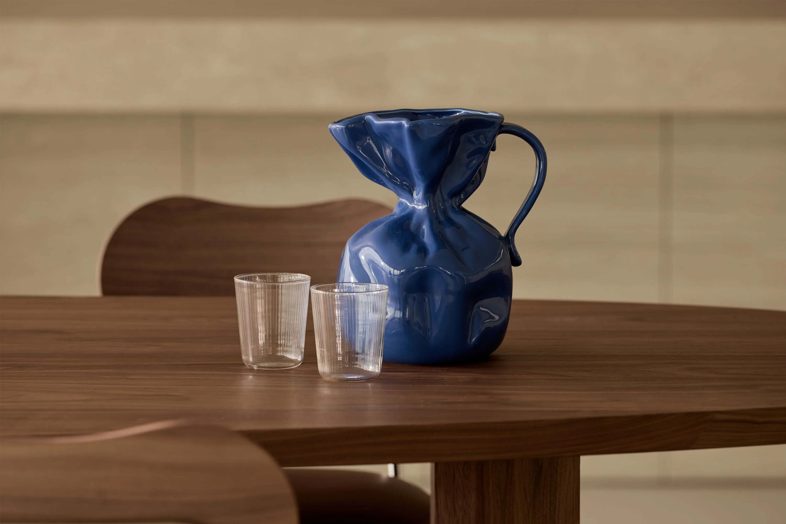 Byon Crumple Jug Cobalt - Image 2
