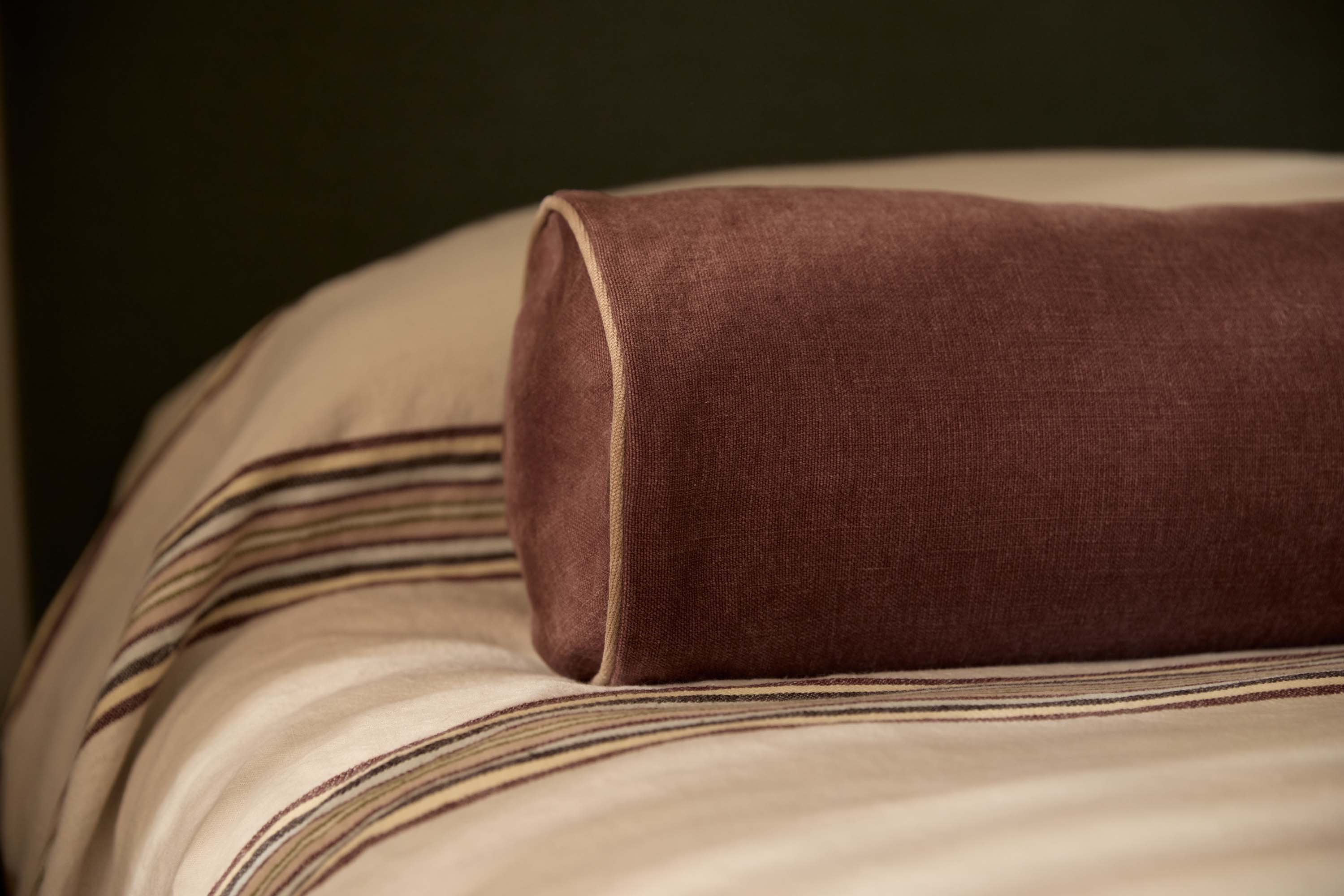 Duke Pipe Bolster Cushion Mahogany - Image 2