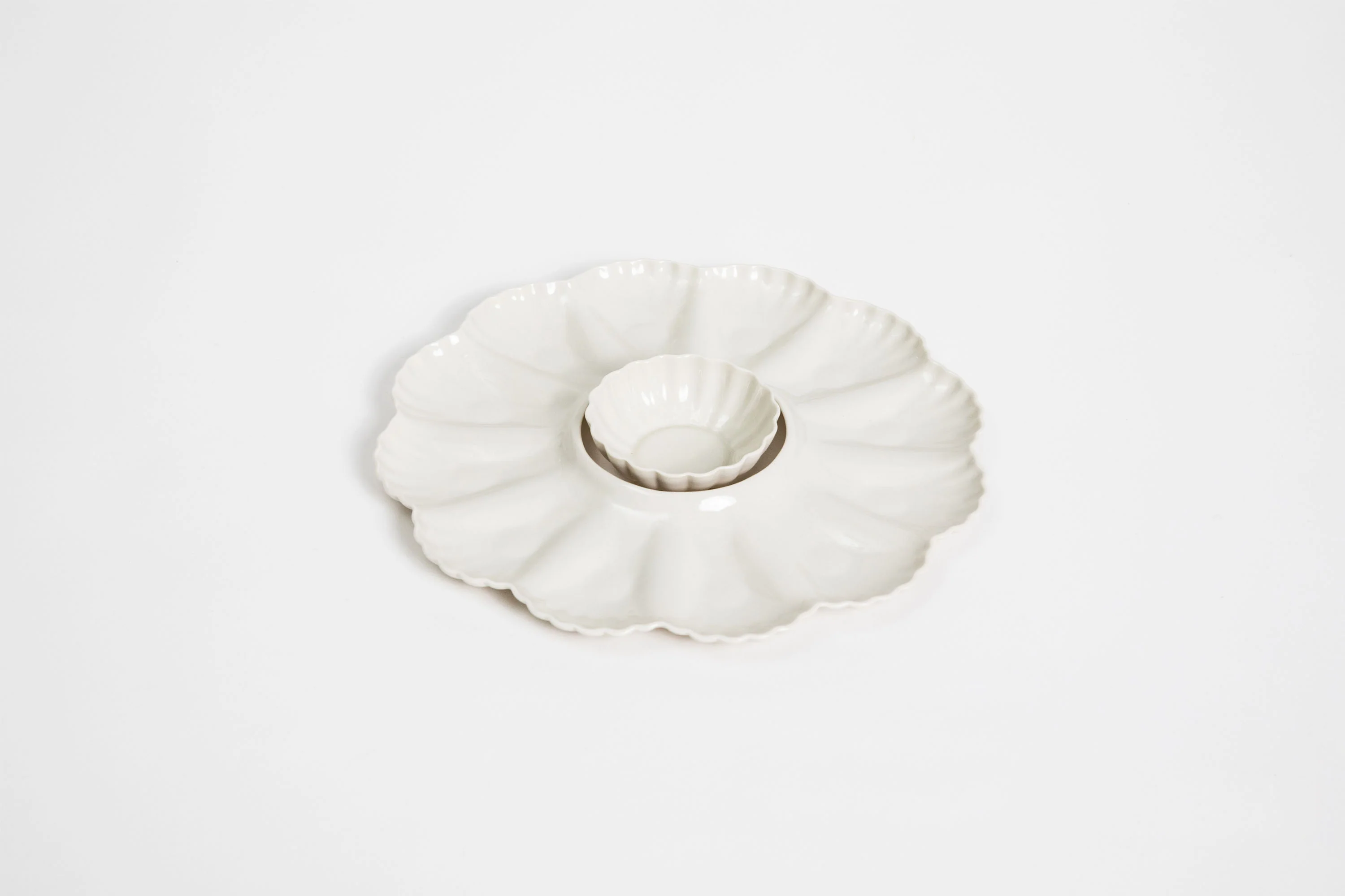 Mother Of Pearl Oyster Plate Dozen Natural White