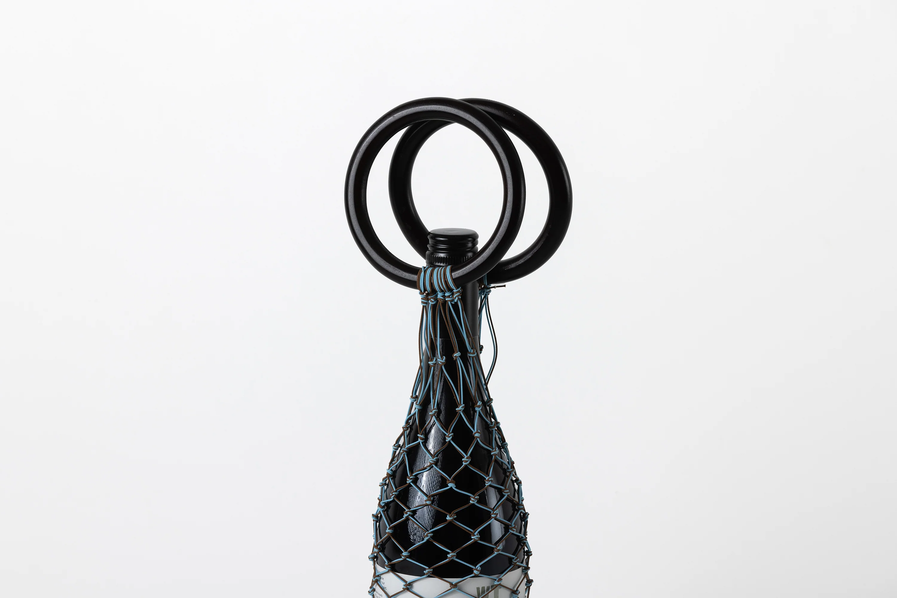 Wine Bag Blue And Brown - Image 3